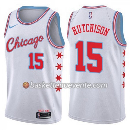 Maillot Basket Chicago Bulls Chandler Hutchison 15 Nike City Edition Swingman - Homme